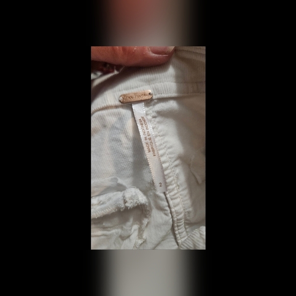 FREE PEOPLE Old School Love Corduroy Pinafore Dress In Cream. Size 2 - Picture 10 of 14